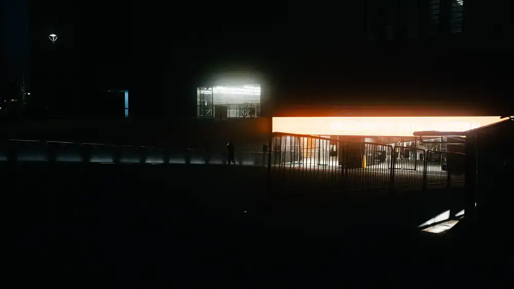 Abstract view of the museum entrance
