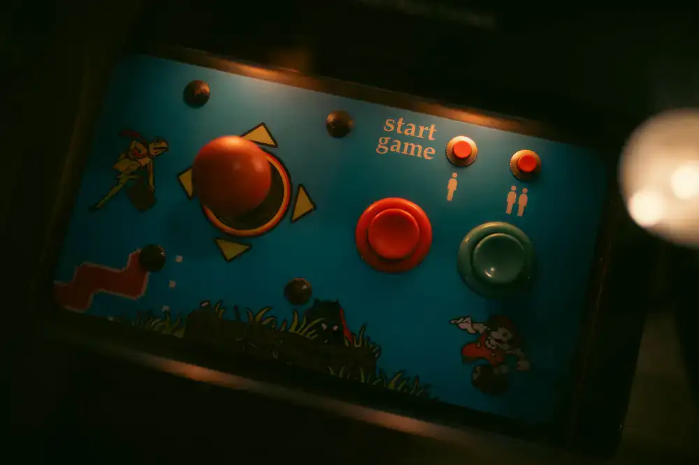 An original dedicated arcade cabinet